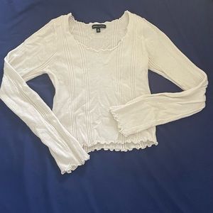 White Knit Long-sleeve